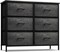 Sorbus 6 Drawers Dresser- Storage Unit with Steel Frame, Wood Top, Fabric Bins - for Bedroom, Closet, Office and more